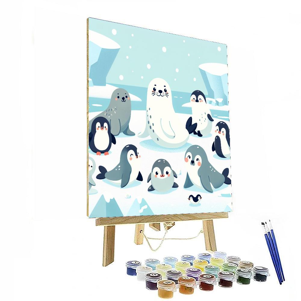 Arctic Animal Wonders Number Painting