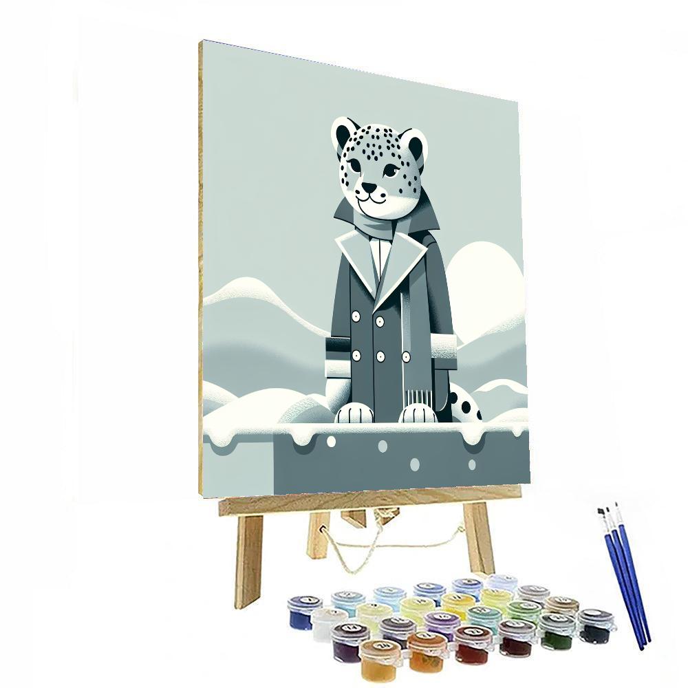 Snazzy Snow Leopard Paint By Number