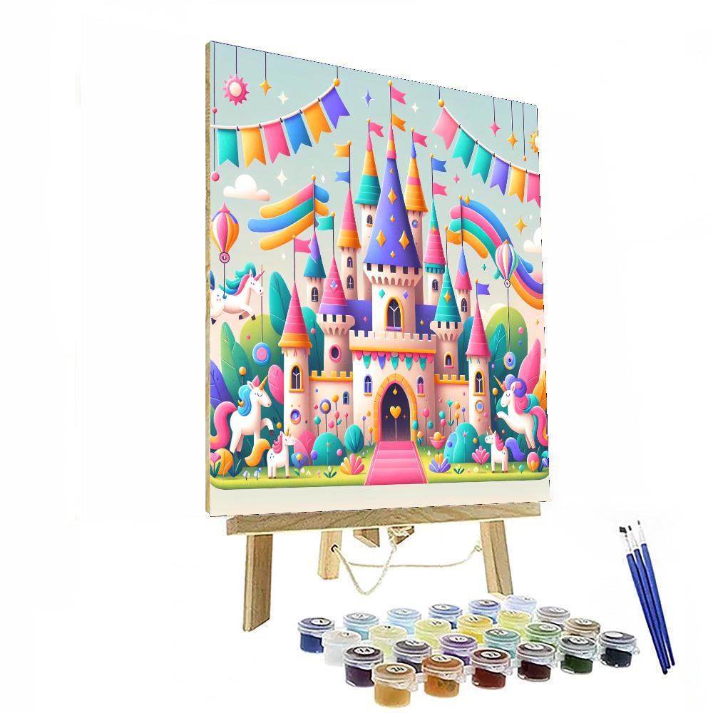 Magical Castle Festivities Paint By Numbers Art