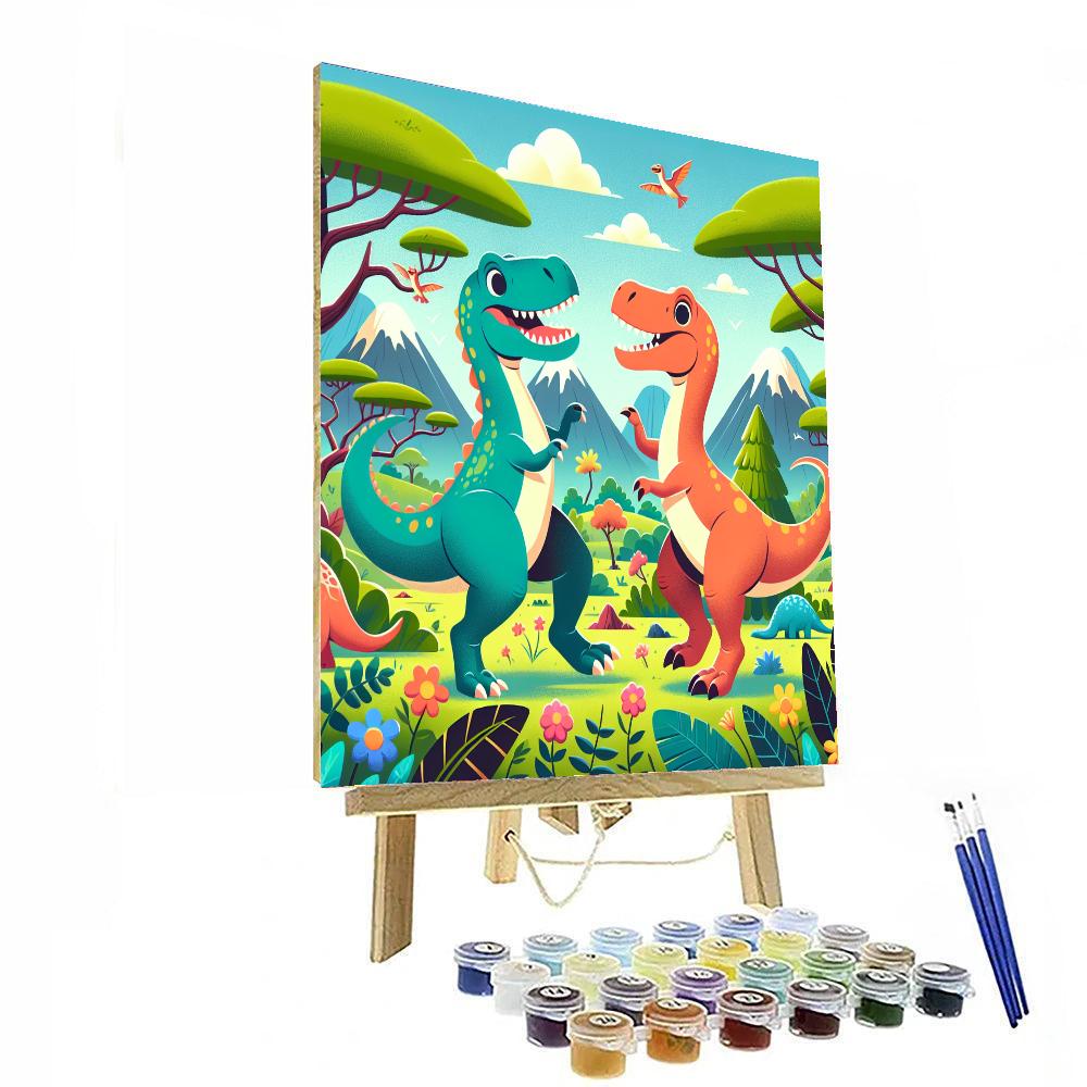 Friendly Dinosaurs' Playtime Paint By Numbers Kits