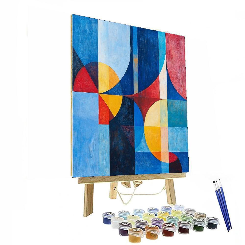 Sonia Delaunay Inspired Geometric Melody Of Life  Paint By Color
