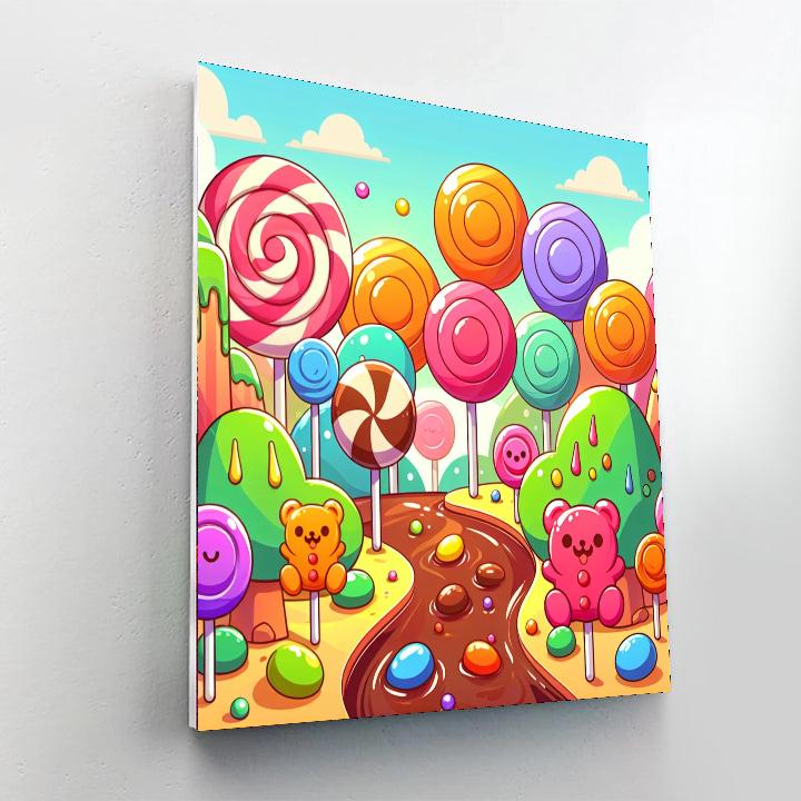 Enchanting Candy Land Paint By Numbers Art