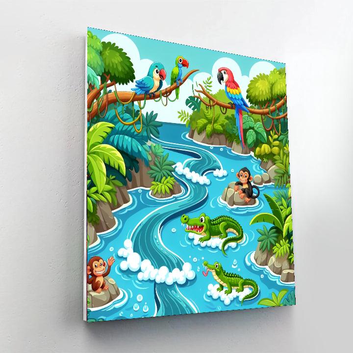 Wild Jungle River Ride Paint By Number