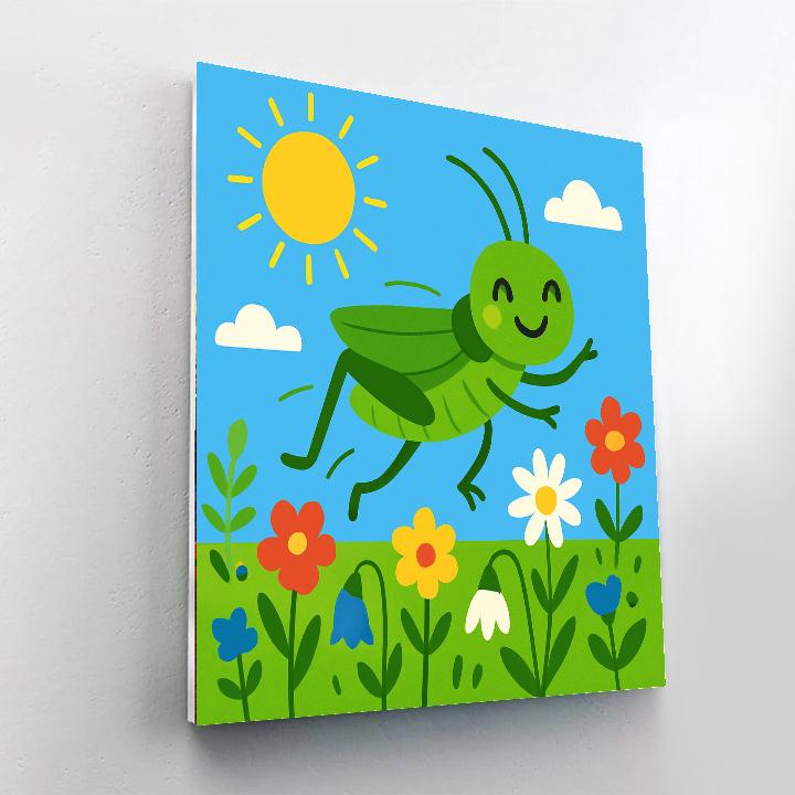 Giggle Grasshopper Paint By Numbers Art