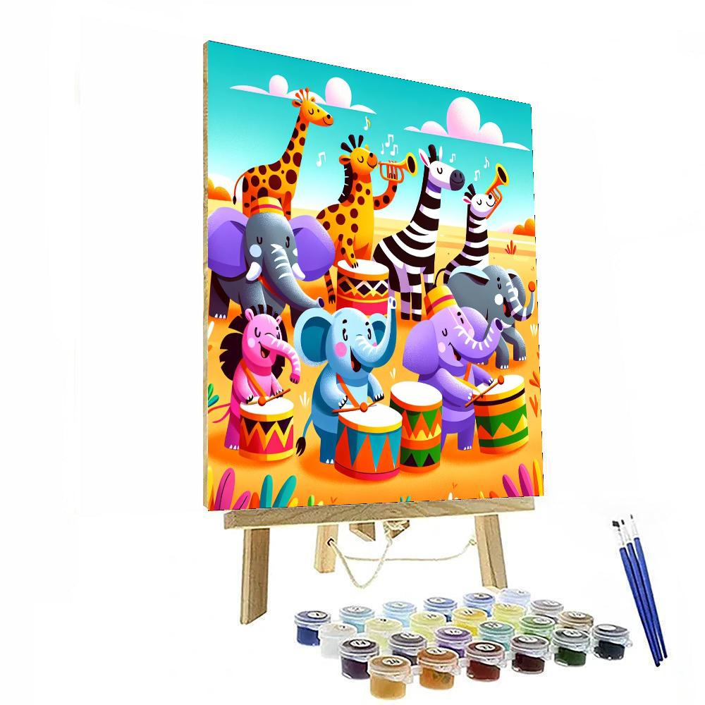 Safari Party Parade Paint By Numbers Art