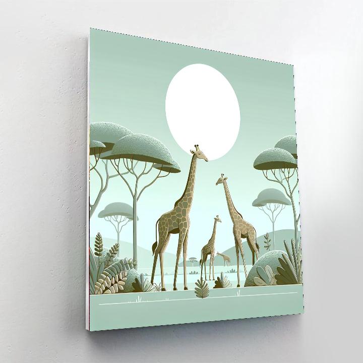 Gentle Giant Giraffes Painting Number Kit
