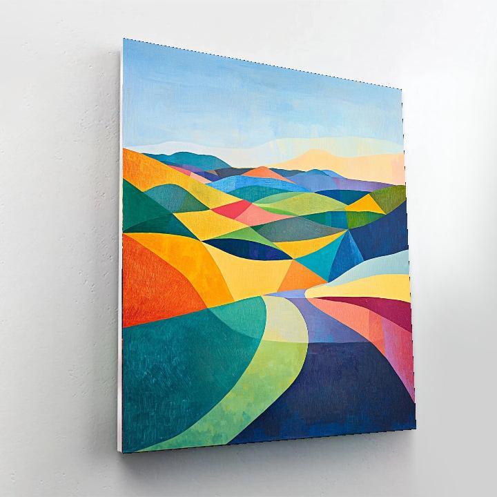 Frank Stella Inspired Prismatic Views  Painting By Numbers Kit
