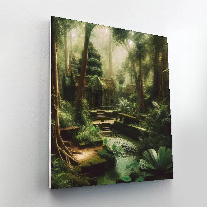 Ancient Forest Temple Painting By Numbers Kit