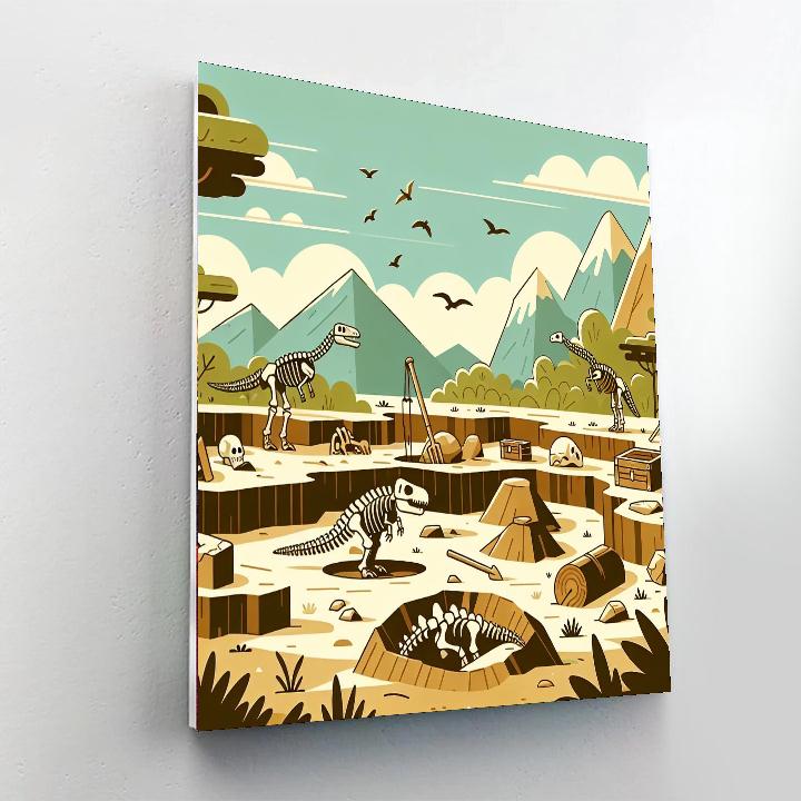 Dino Dig Paint By Number