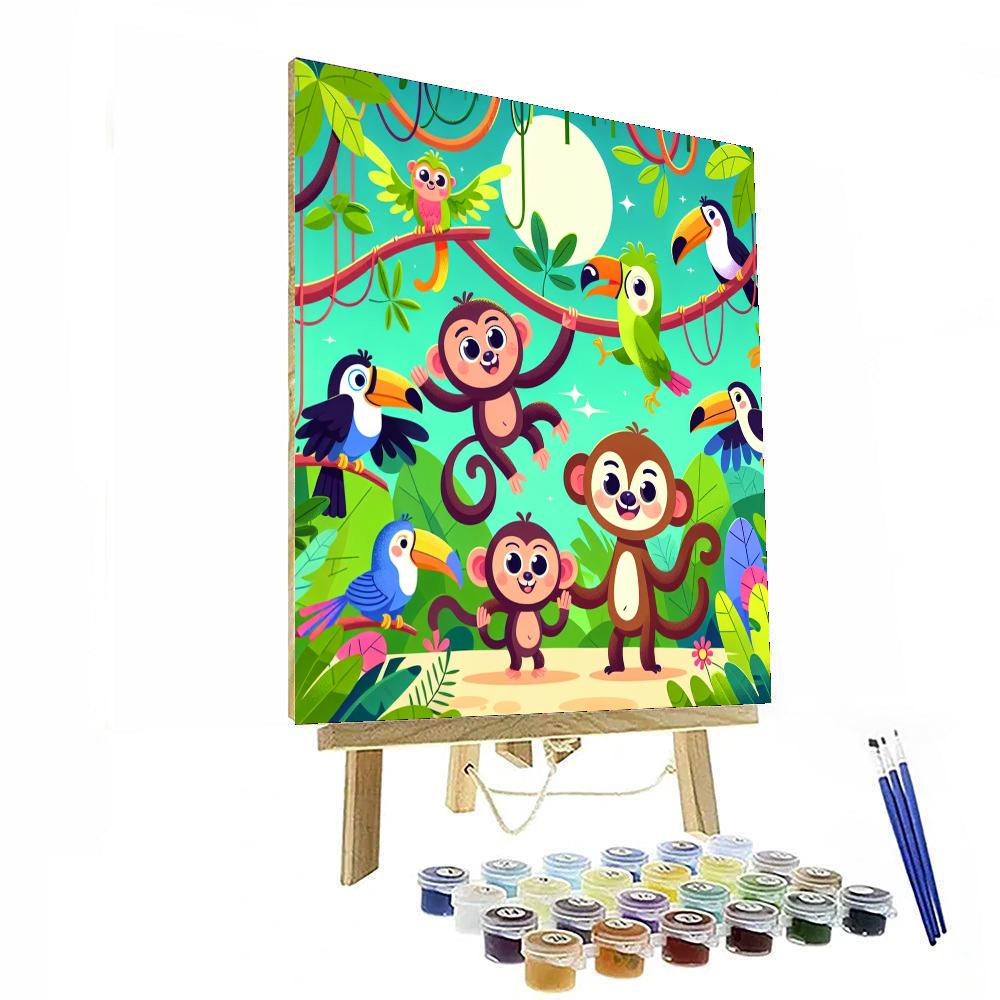 Magic In The Jungle Painting Number Kit