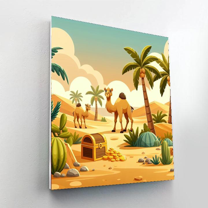 Desert Oasis Quest Paint By Numbers Art