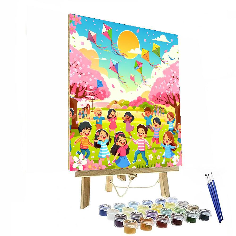 Cheery Cherry Blossom Celebration Painting Number Kit