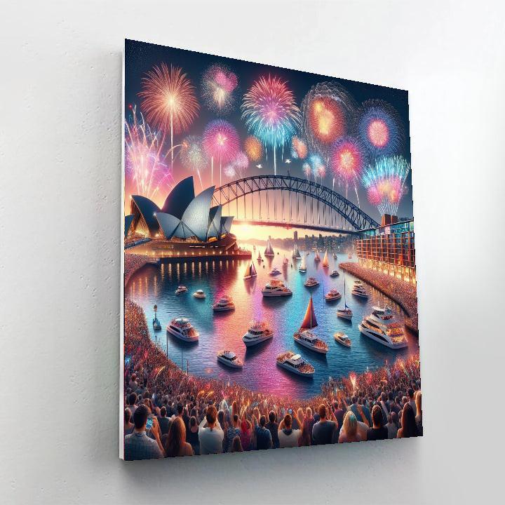 New Year's Eve Fireworks - Sydney DIY Paint By Numbers