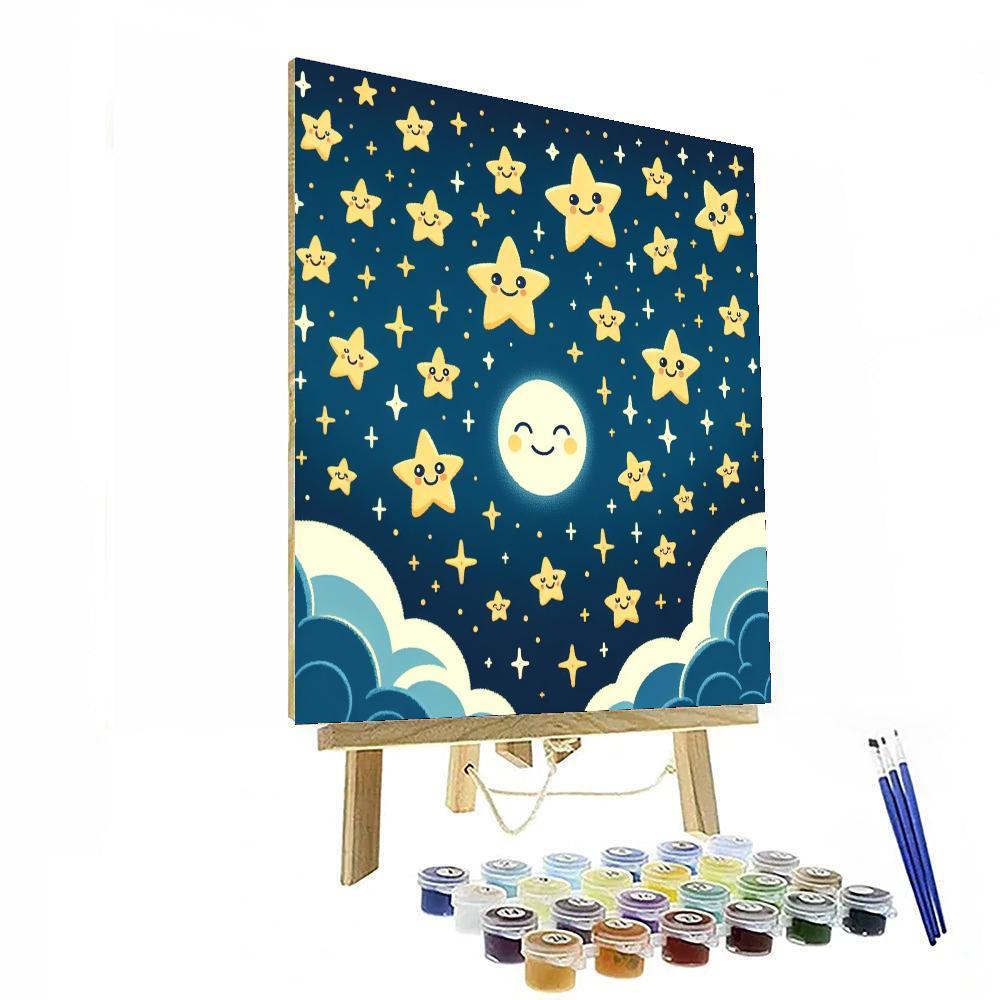 Bright Starry Night Paint By Numbers Art
