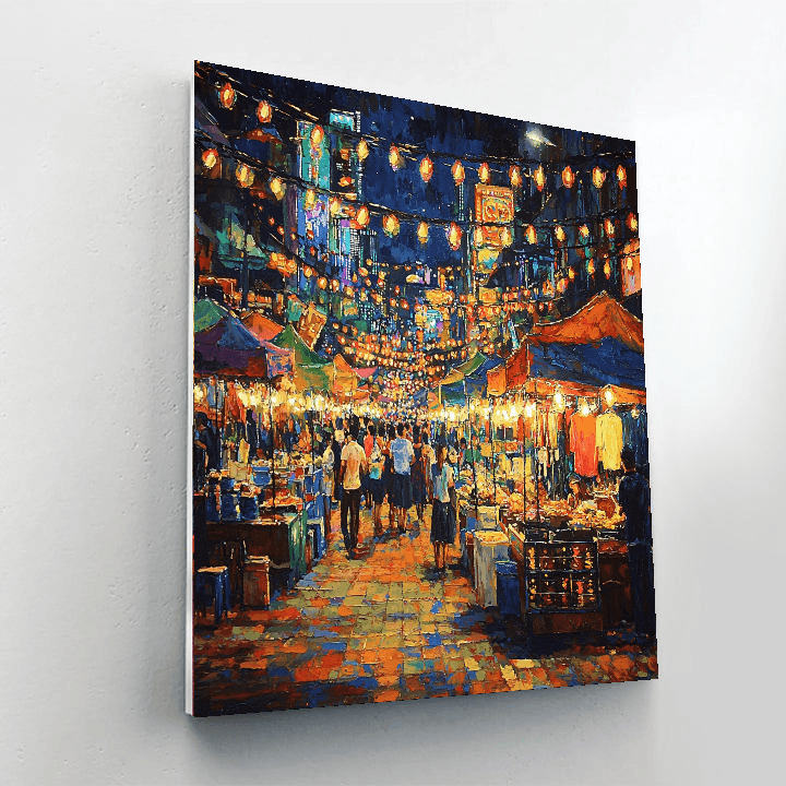 Temple Street Night Market - Hong Kong Numbered Painting Kits
