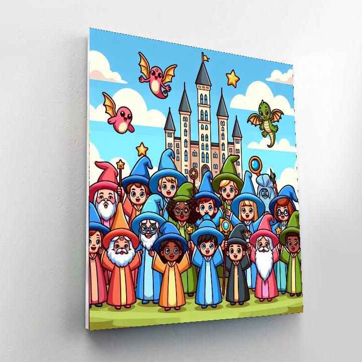 Enchanting Wizard Academy Numbered Painting Kits