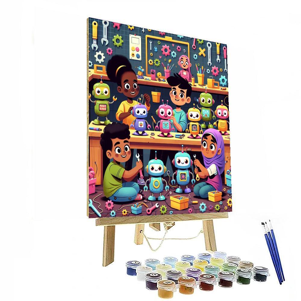 Imaginative Robot Playtime Paint By Numbers Kits