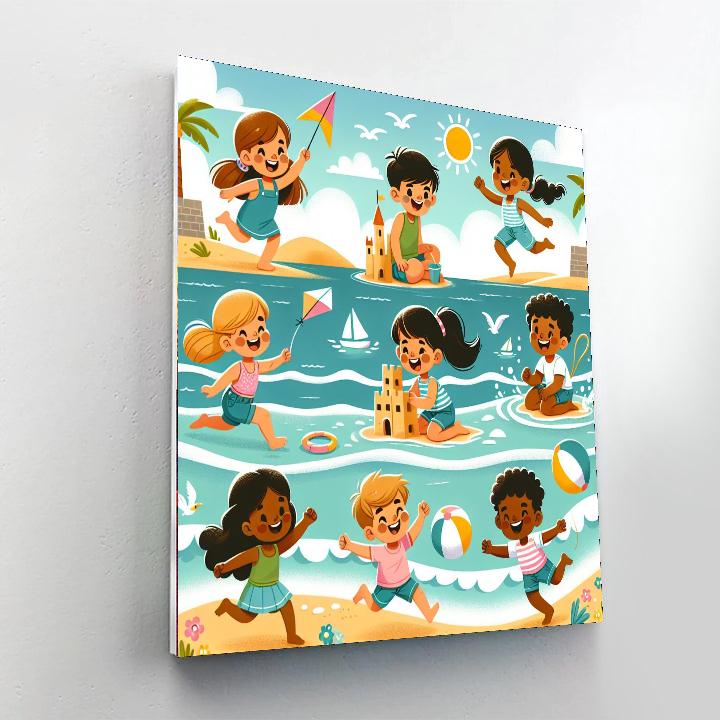 Cheerful Beach Bash Painting By Numbers Kit