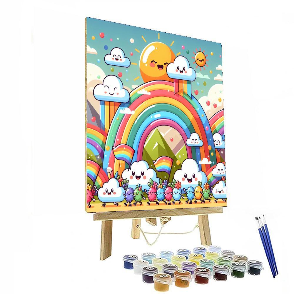 Radiant Rainbow Parade Paint By Number