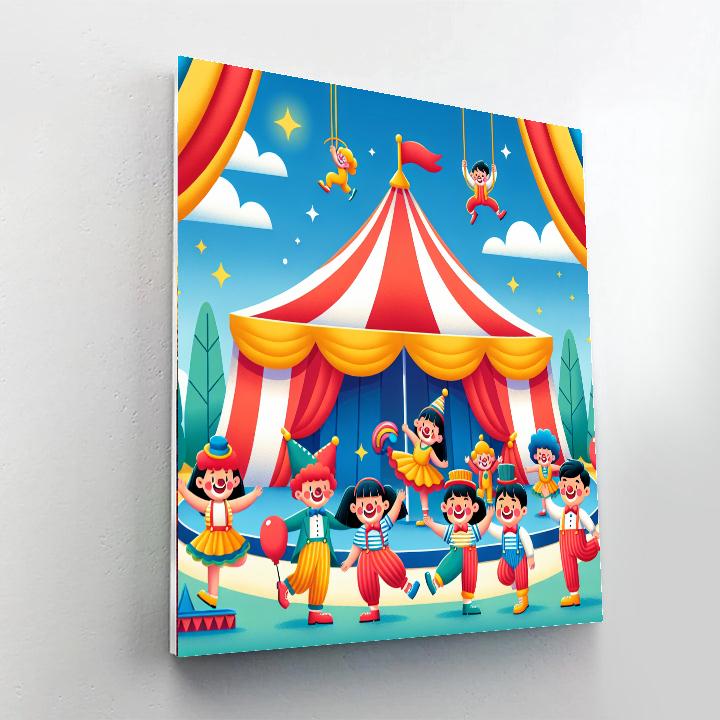 Lively Circus Scene Paint By Color
