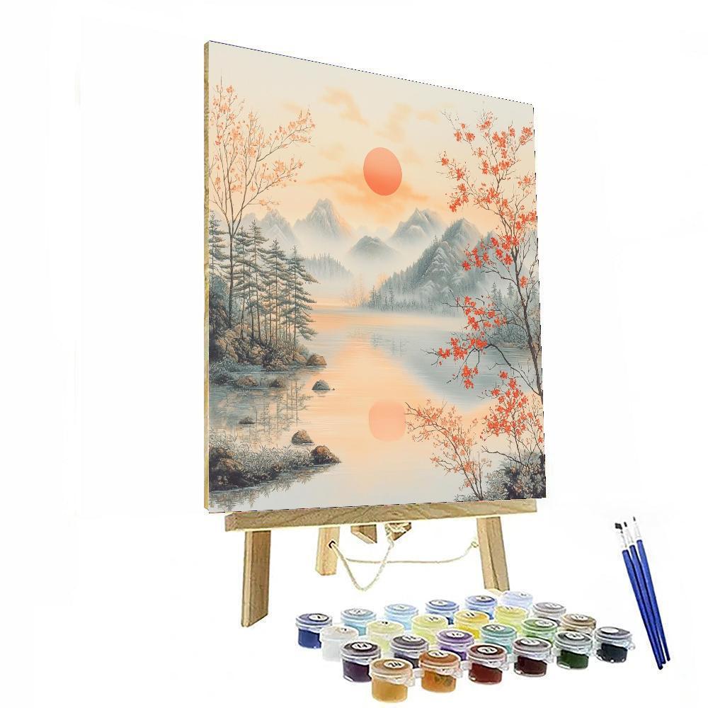 Zhao Mengfu Inspired Journey Into Stillness  Paint By Number