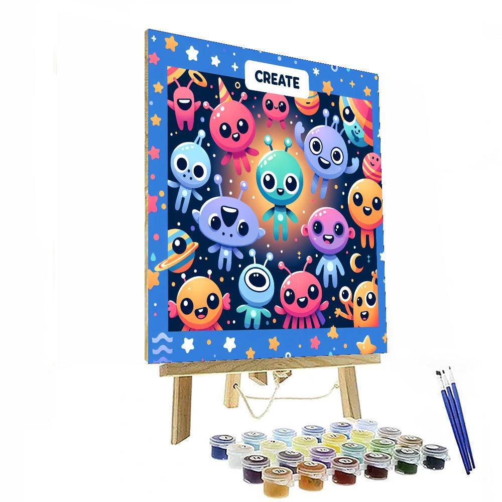 Cosmic Alien Parade Paint By Numbers