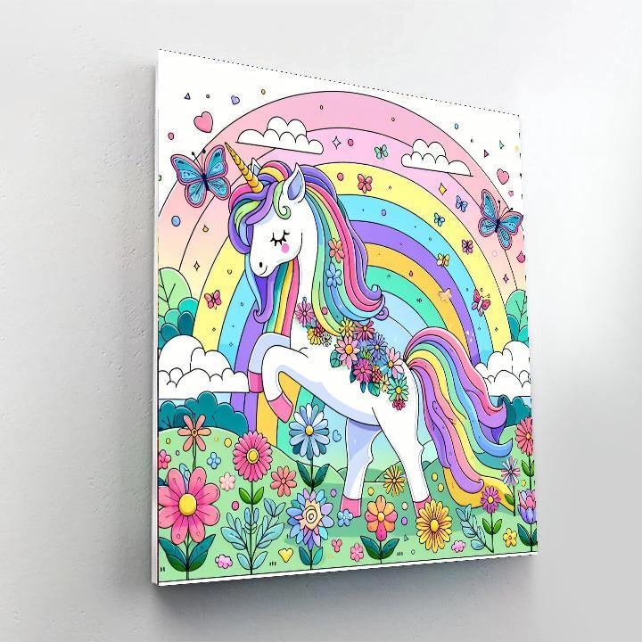 Mystical Unicorn Kingdom Number Painting