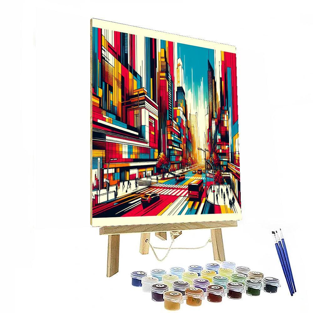 Retro Urban Adventure Painting Number Kit
