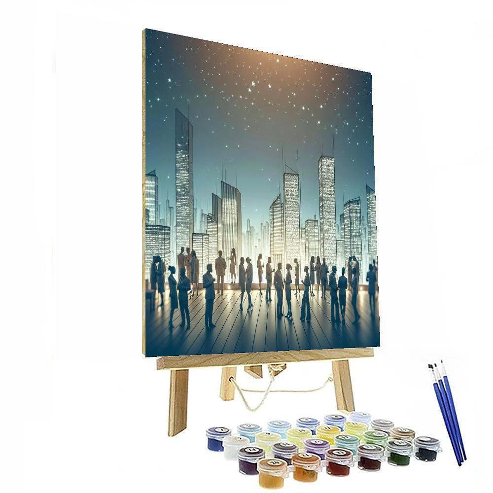 Chic Rooftop Soiree DIY Paint By Numbers