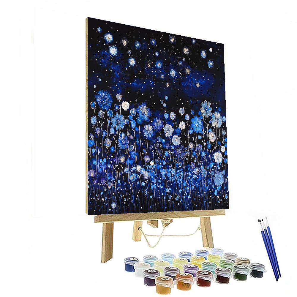 Leonardo Da Vinci Inspired Celestial Bloom  Painting Number Kit