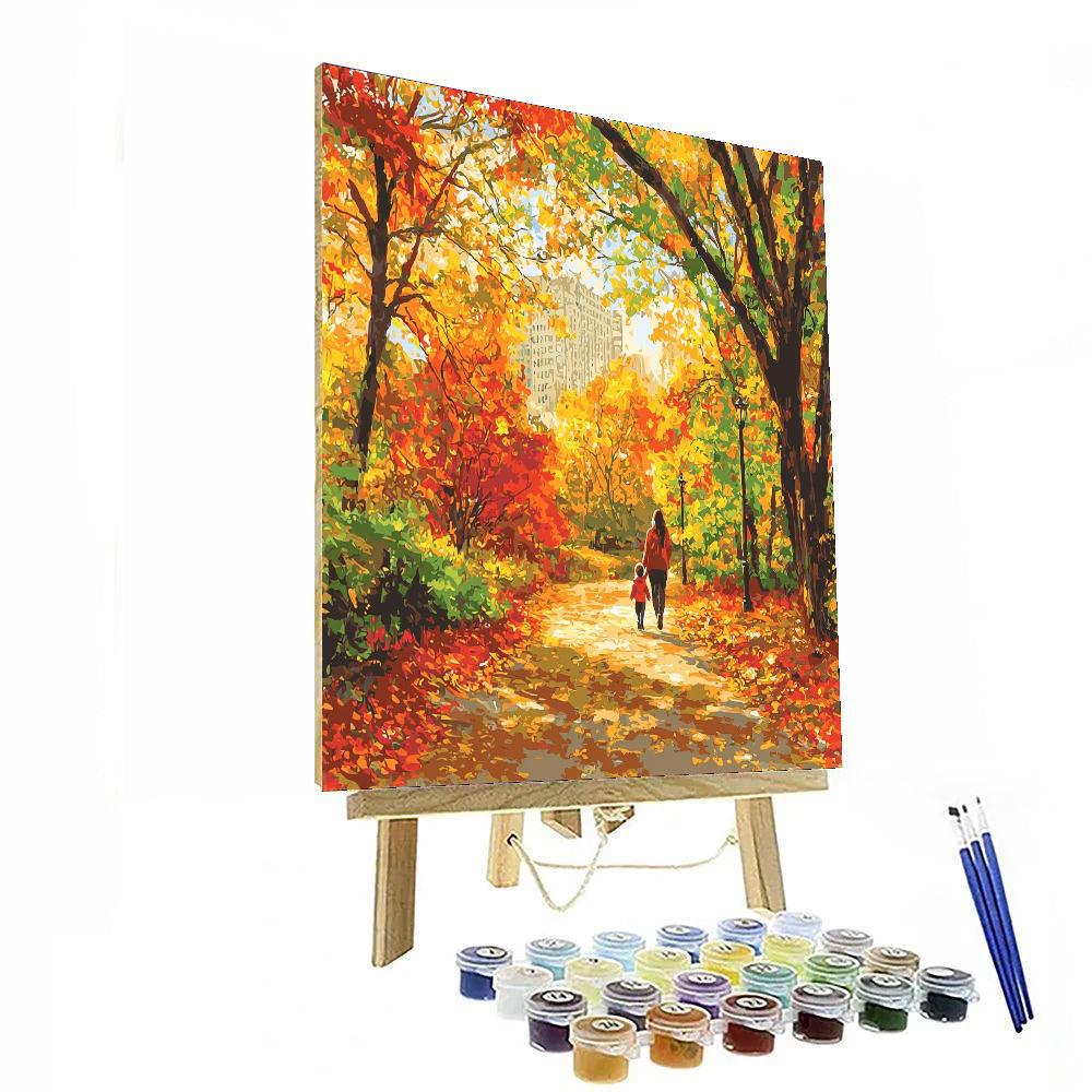 Autumn Afternoon Stroll Number Painting