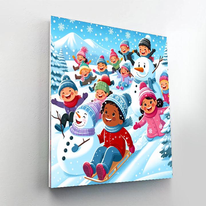 Merry Snow Day Paint By Color