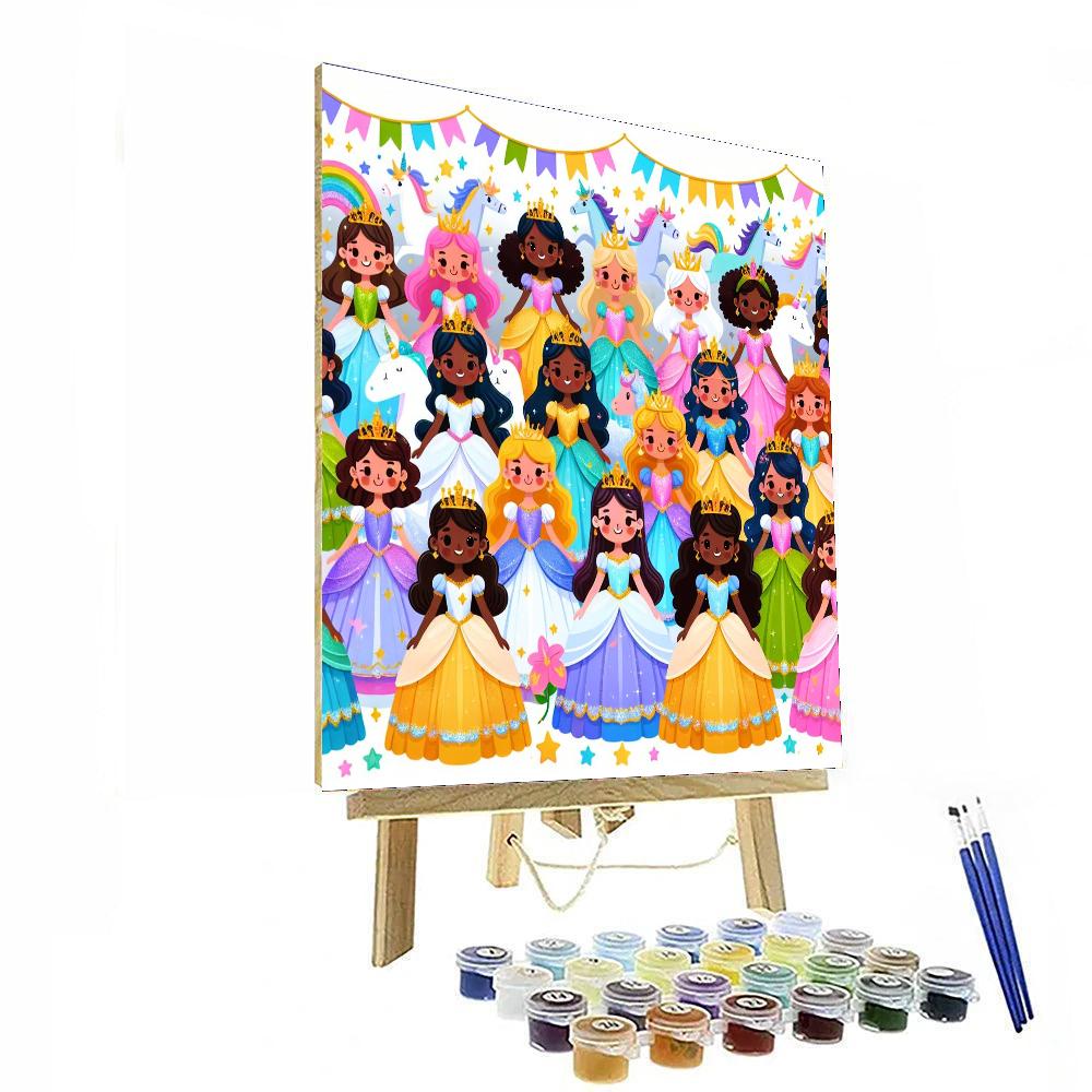 Princess Parade Paint By Numbers Art