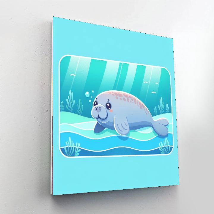 Majestic Manatee Painting By Numbers Kit