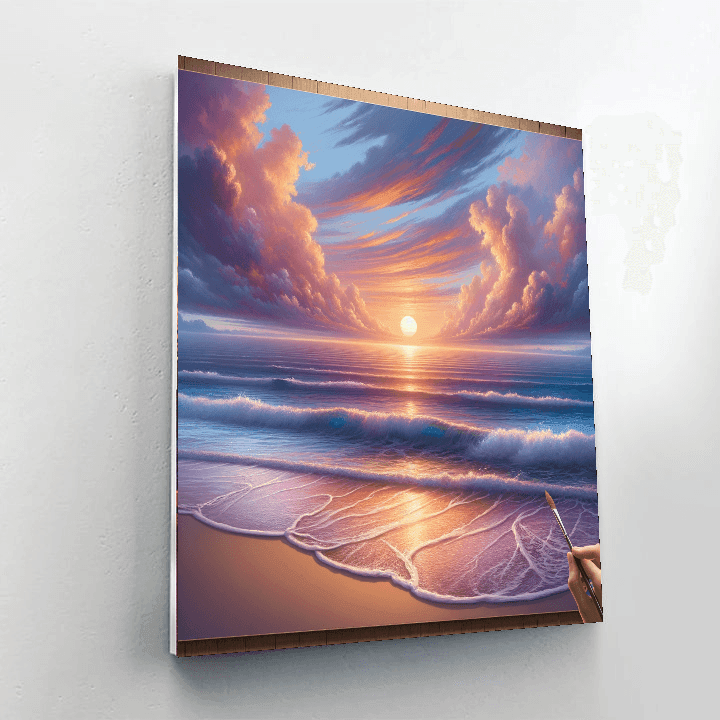 Joyful Ocean Sunset DIY Paint By Numbers