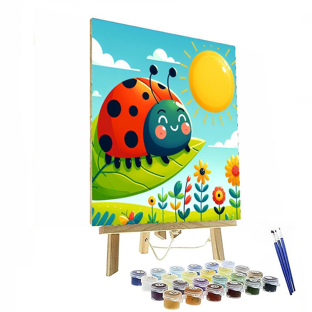 Sunshine Ladybug Number Painting