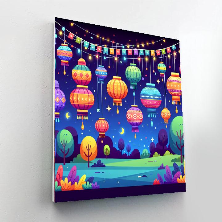 Summer Festival With Festive Lanterns Paint By Numbers Kits