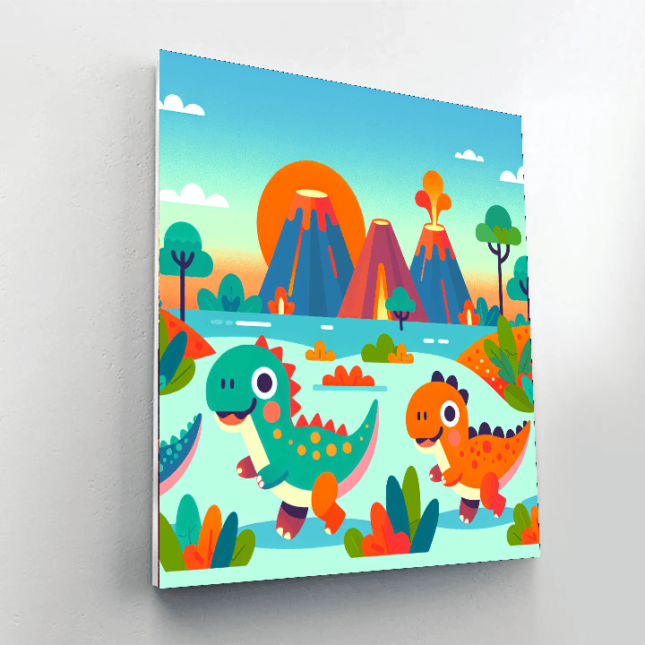 Dino Discovery Dash Number Painting