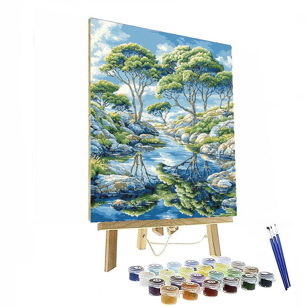 Michelangelo Inspired Celestial Reflection Of Nature  Paint By Color