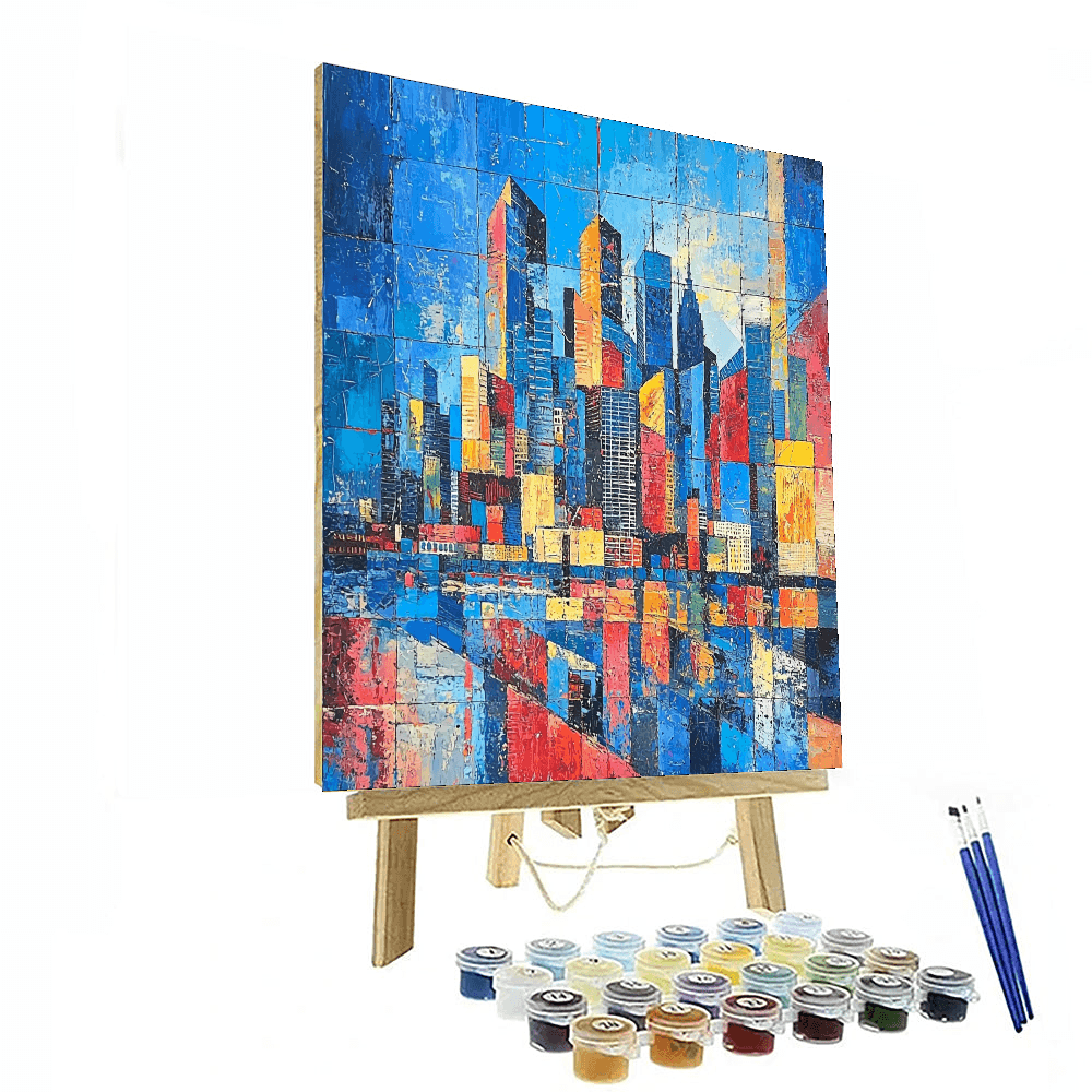 Pablo Picasso Inspired Cubist Skyline  Paint By Numbers