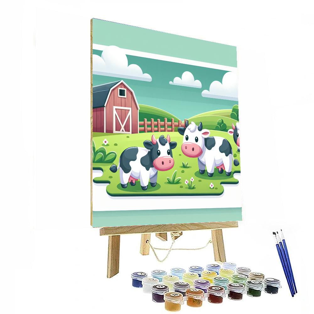 Colorful Cows Paint By Numbers Kits