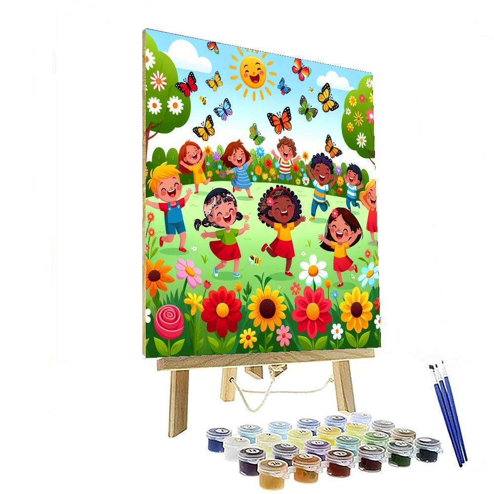 Cheerful Garden Celebration Number Painting