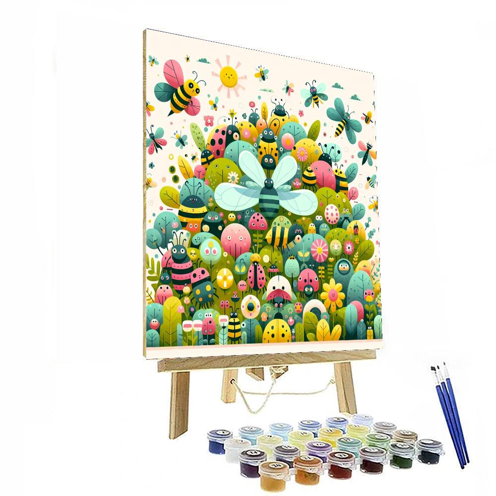 Busy Bug Town Painting Number Kit