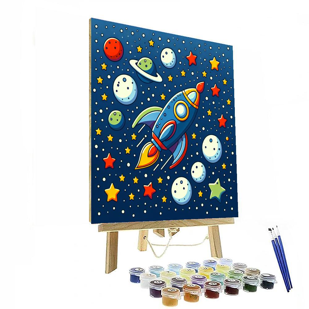 Spaceship Dream Quest Painting By Numbers Kit