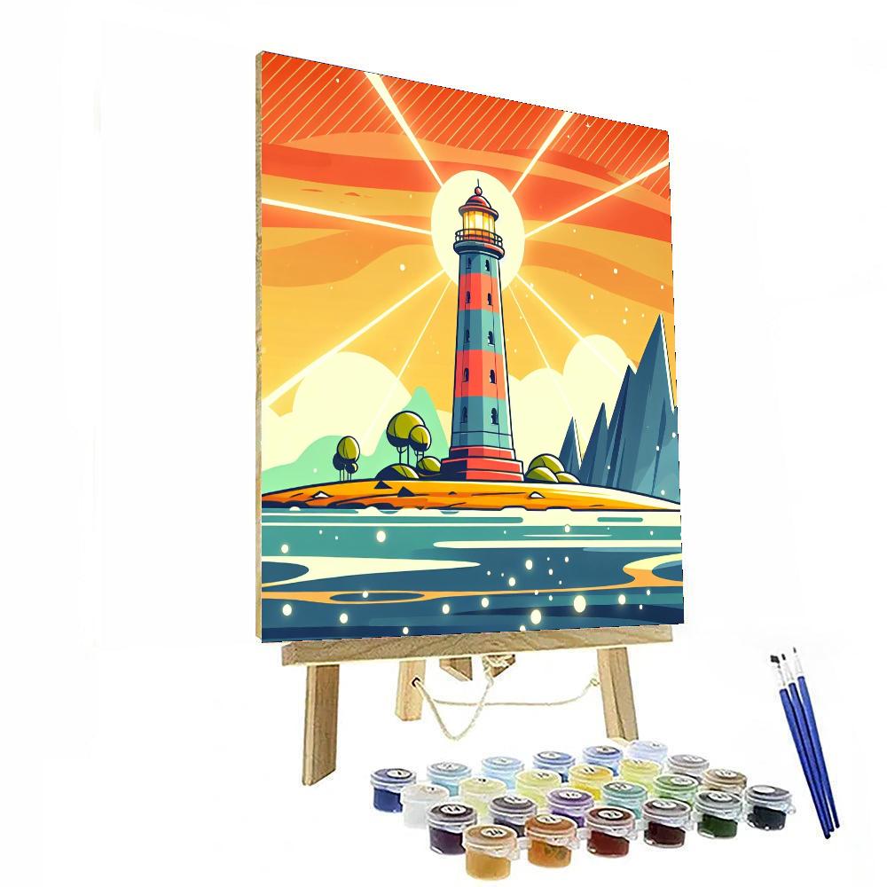 Luminous Lighthouse Lookout Painting Number Kit