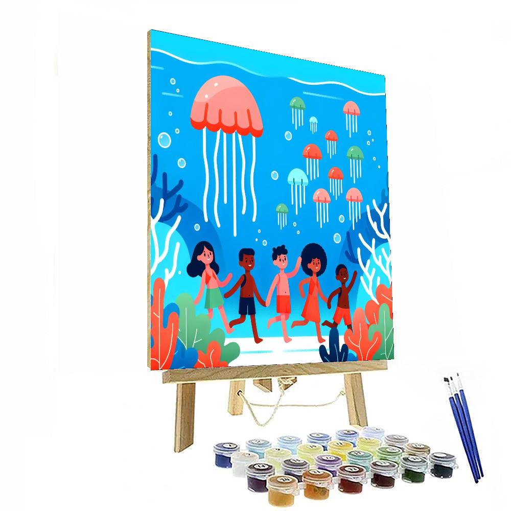 Jubilant Jellyfish Jaunt Numbered Painting Kits