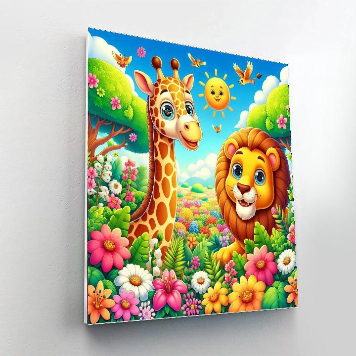 Rainbow Animal Adventures Painting Number Kit