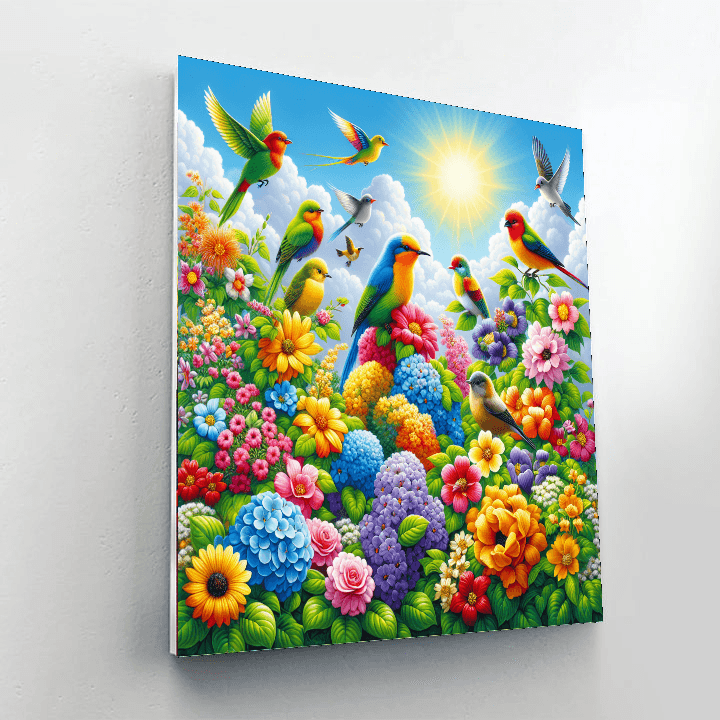 Colorful Bird Parade Paint By Numbers