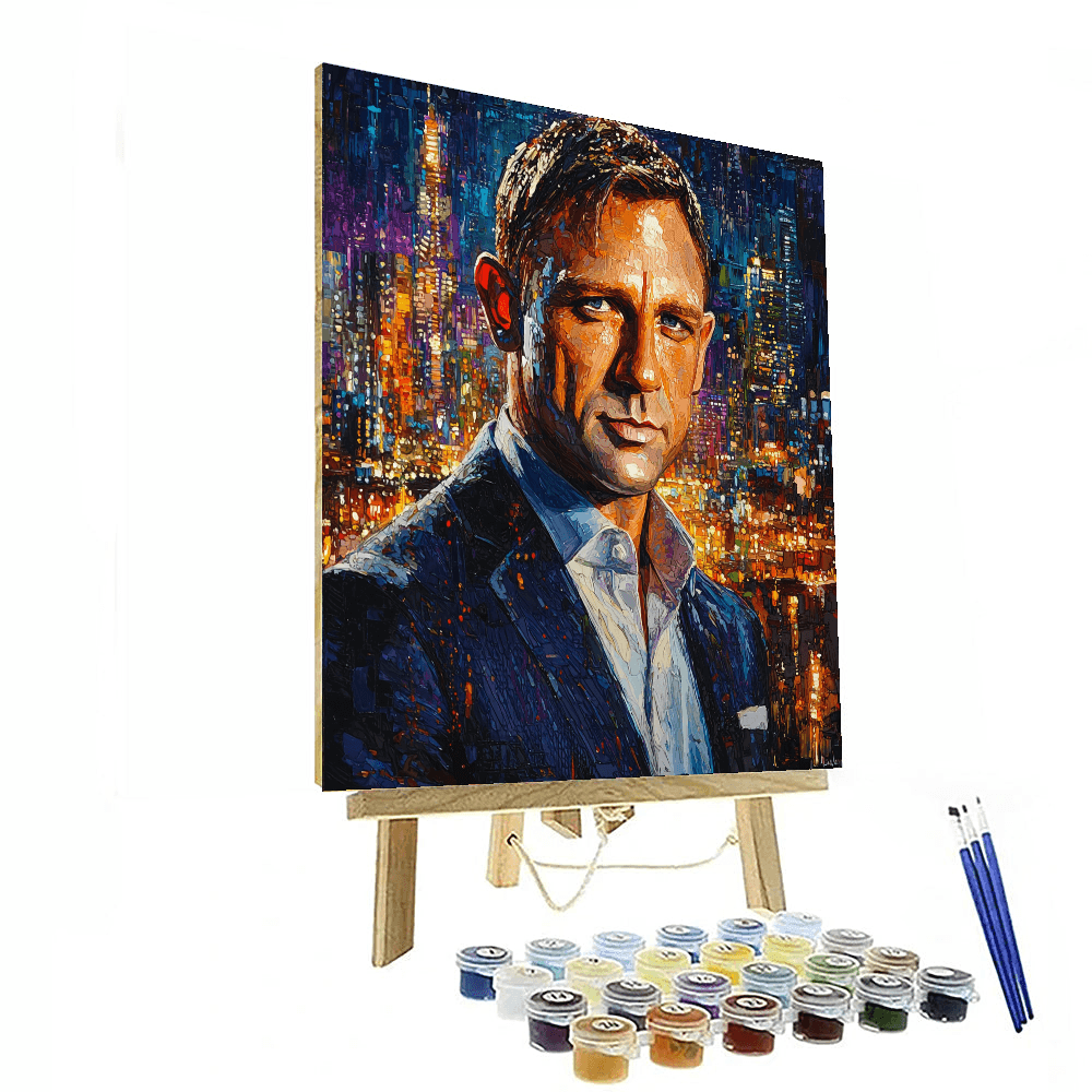 Daniel Craig: The Dashing Agent In Action Paint By Numbers