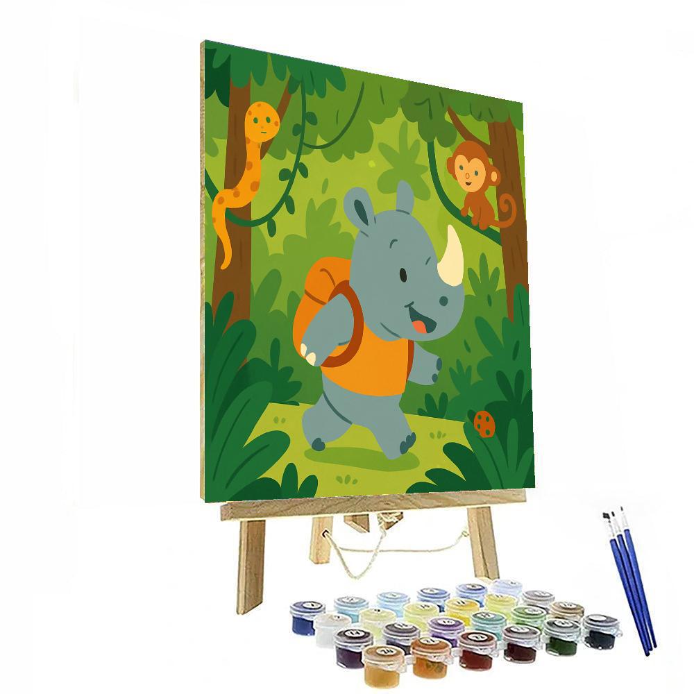 Jungle Explorer Rhino Paint By Color